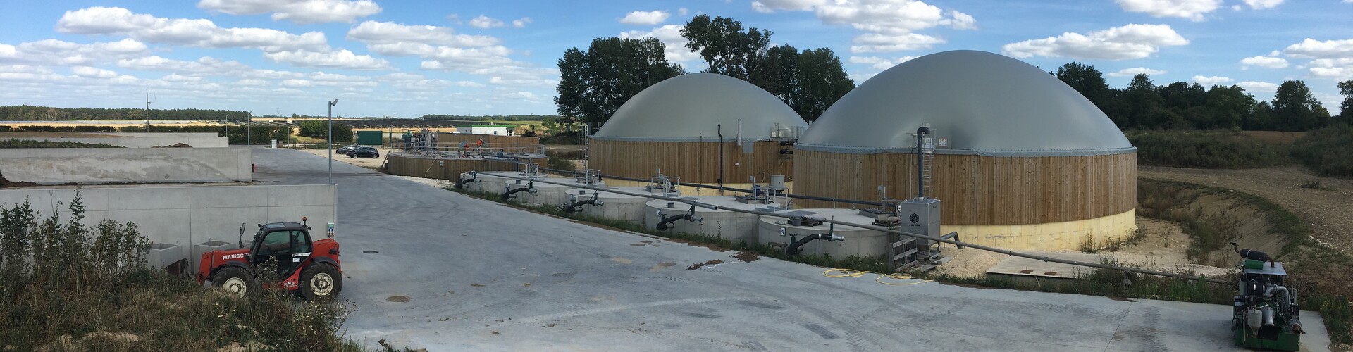 Installation de biogaz Marmagne, France